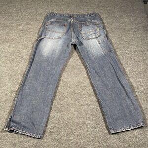 Vintage 90s MADSOUL Baggy Wide Leg Carpenter Jeans Mens 40x32 Skater Rap Hip Hop